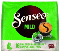 Senseo Mild Café torréfié 16 dosettes certifiées UTZ